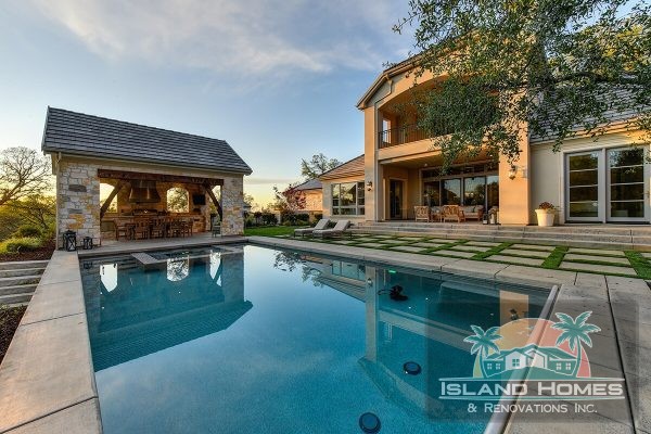 Pool and outdoor entertainment space