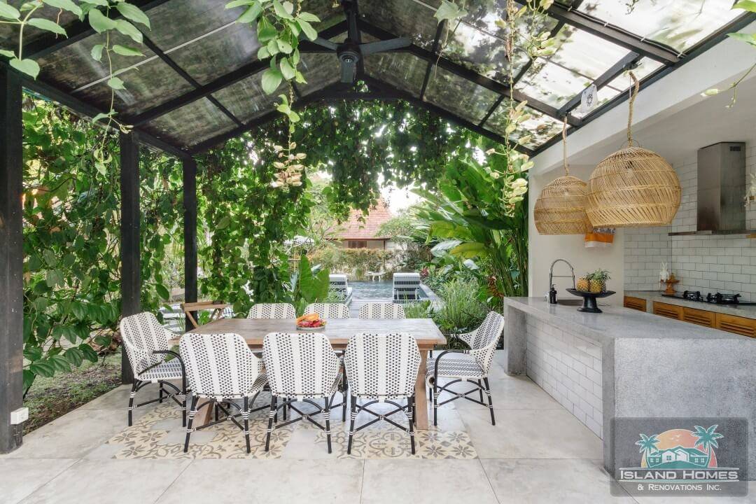 Outdoor living area remodeling